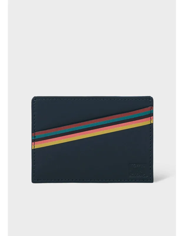 Paul Smith Leather Artist Stripe Card Holder