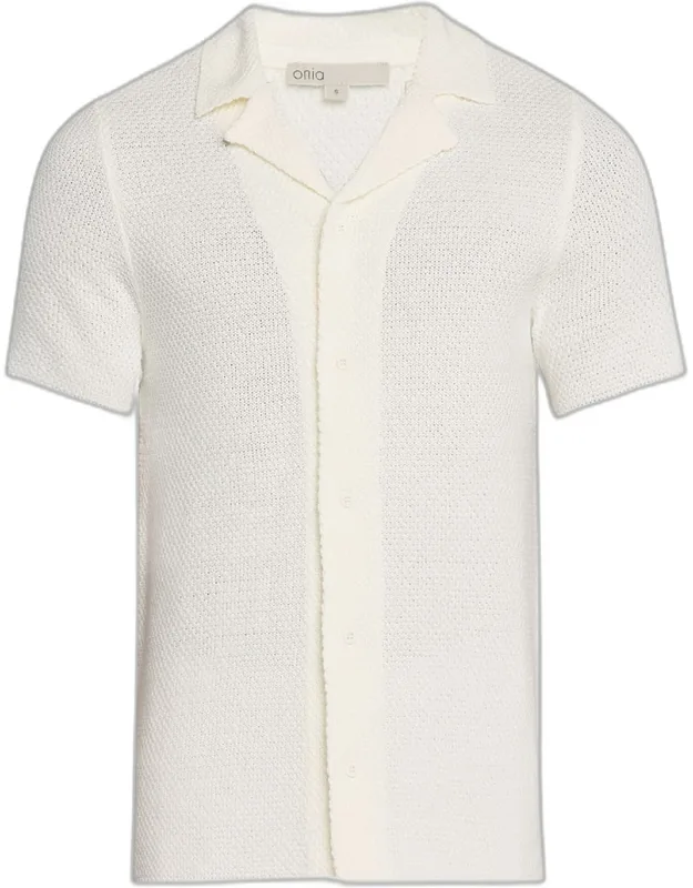 Cotton Textured Camp Shirt