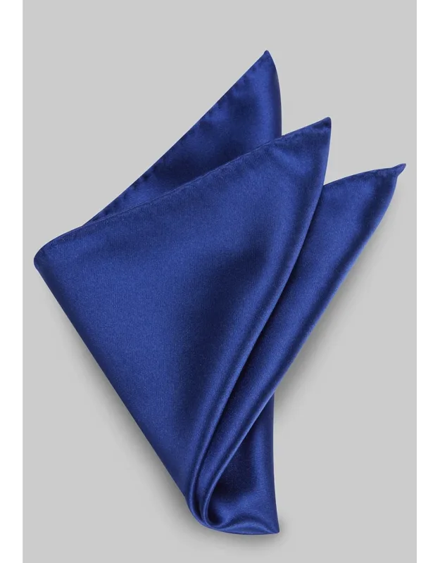 Solid Pocket Square With Smooth Texture And Subtle Shine