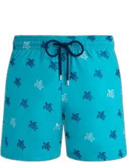 Swim Trunks Embroidered Micro Ronde Des Tortues Diagonale - Limited Edition - Swimming Trunk