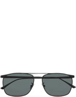 Aviator Sunglasses With Metallic Frame And Square Metal Frames