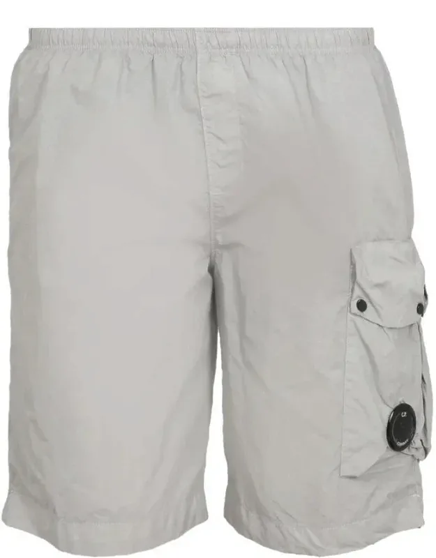 Lens-detail Knee Length Swim Shorts