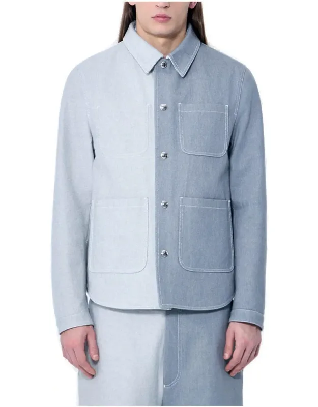 Utility Denim Curved Hem Jacket