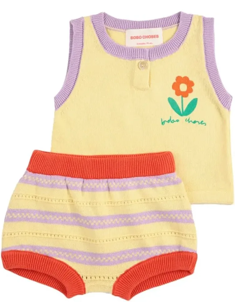 Flower Top And Shorts Set