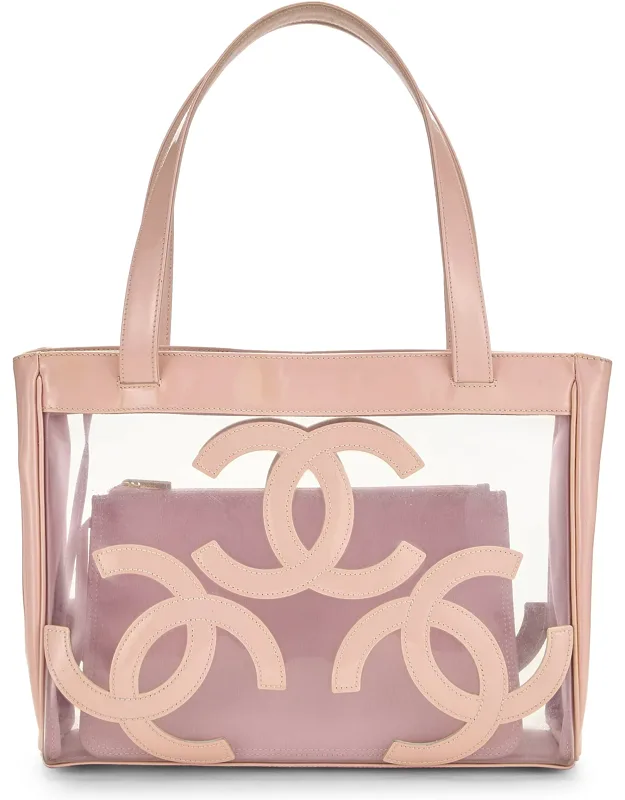 Hot Pink Patent Leather 3 'cc' Tote Bag