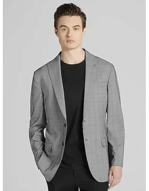 Modern Fit Plaid Seersucker Sport Coat