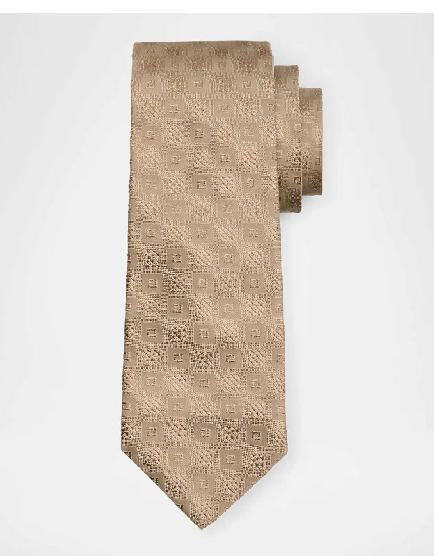 Silk And Cotton Micro-jacquard Tie