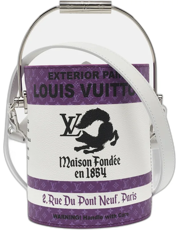 Monogram Canvas Paint Can Bag