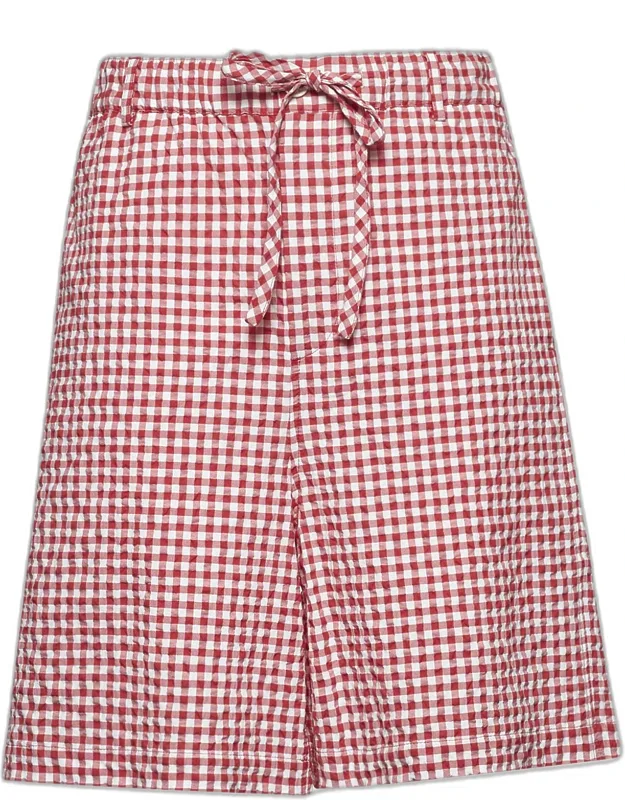 Checked Seersucker Bermuda Shorts