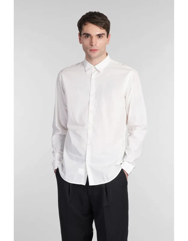 Shirt In Cotton With Classic Collar And Frontal Buttons Closure