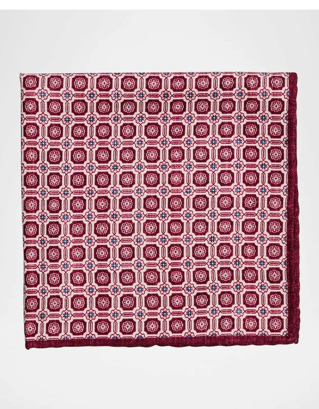 Silk Geometric Pocket Square