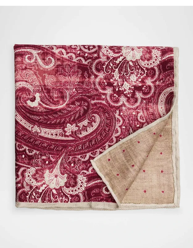 Silk Paisley Pocket Square