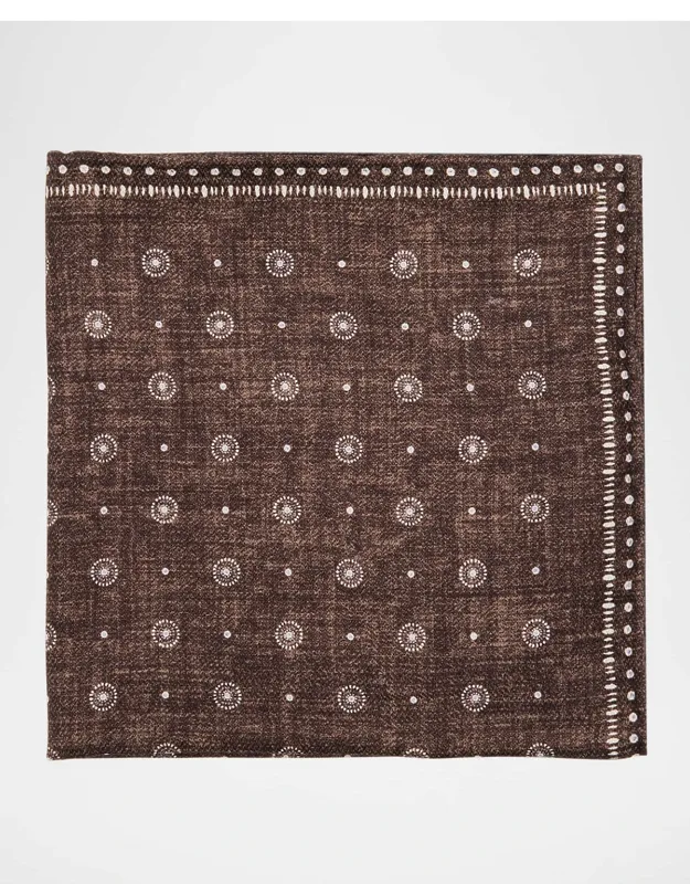 Silk Geometric Dot Pocket Square