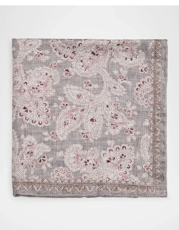 Silk Paisley Pocket Square