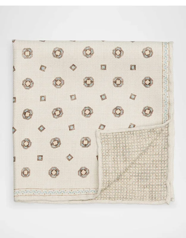 Silk Geometric Pocket Square