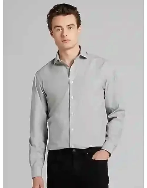 Awearness Kenneth Cole Slim Fit Ultra Performance Stretch Dobby Check Dress Shirt - Non-iron, Premium Cotton Blend