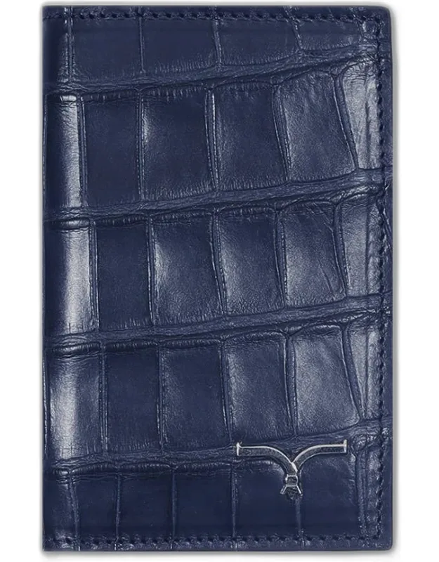 Vertical Alligator Card Holder Wallet