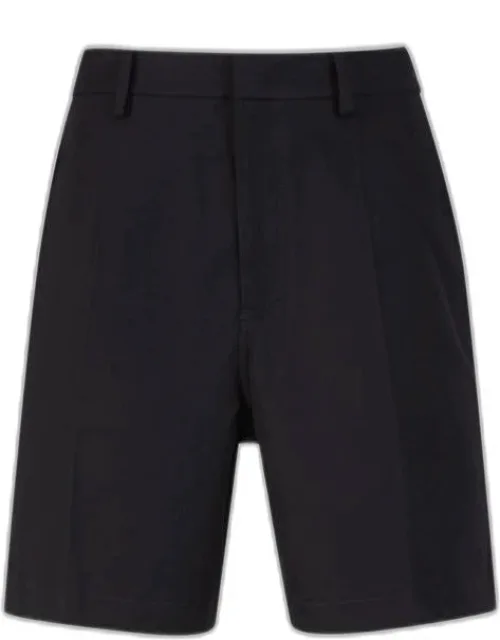 Plain Cotton Bermuda Shorts