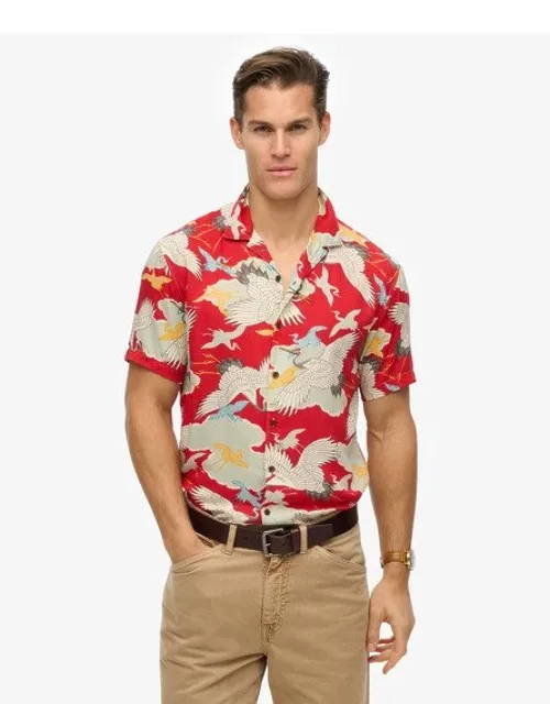 Superdry The Merchant Store - Hawaiian Shirt With Classic Button-through Design And All Over Print