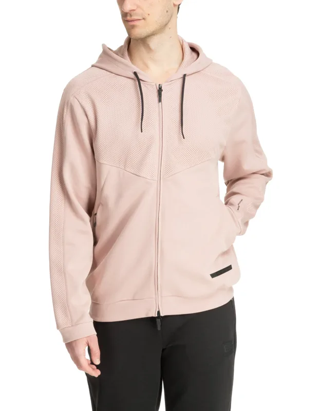 Hoodie With Drawstring Closure And Zip
