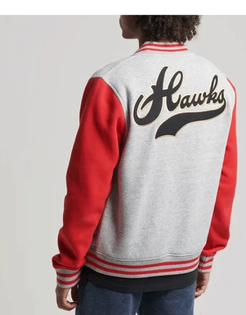 Vintage Collegiate Jersey Bomber Jacket