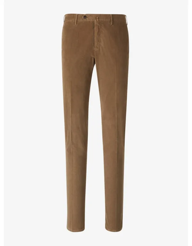 Formal Micropana Cotton Trousers Slim Fit, Zip And Button Fastening