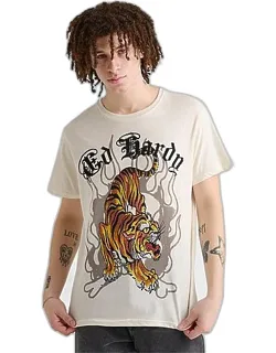 Crawling Tiger Rhinestone Graphic T-shirt