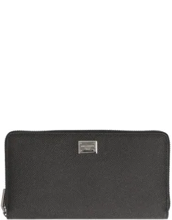 Leather Zip Around Wallet