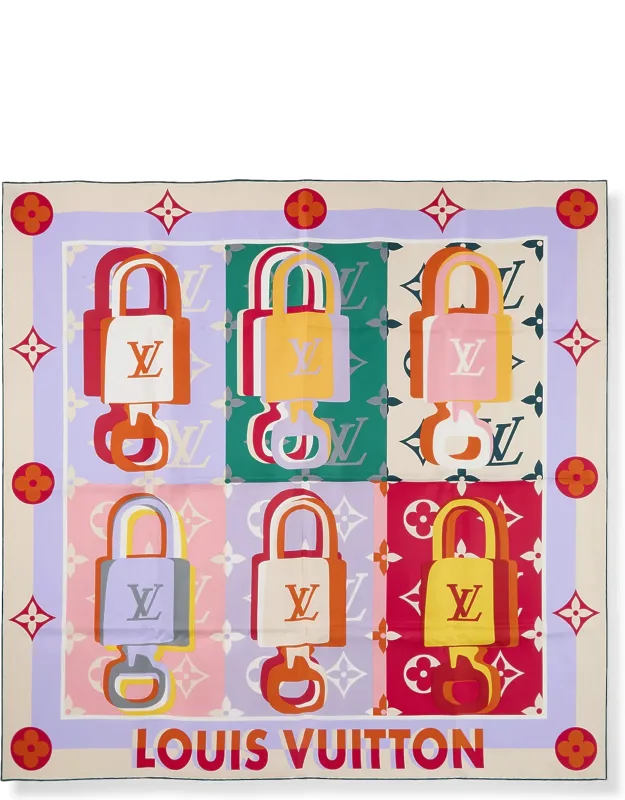 Multicolored Monogram Silk Scarf