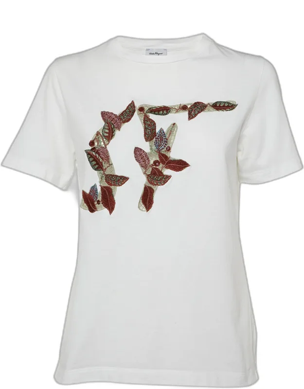 Logo Embroidered Cotton Crewneck T-shirt