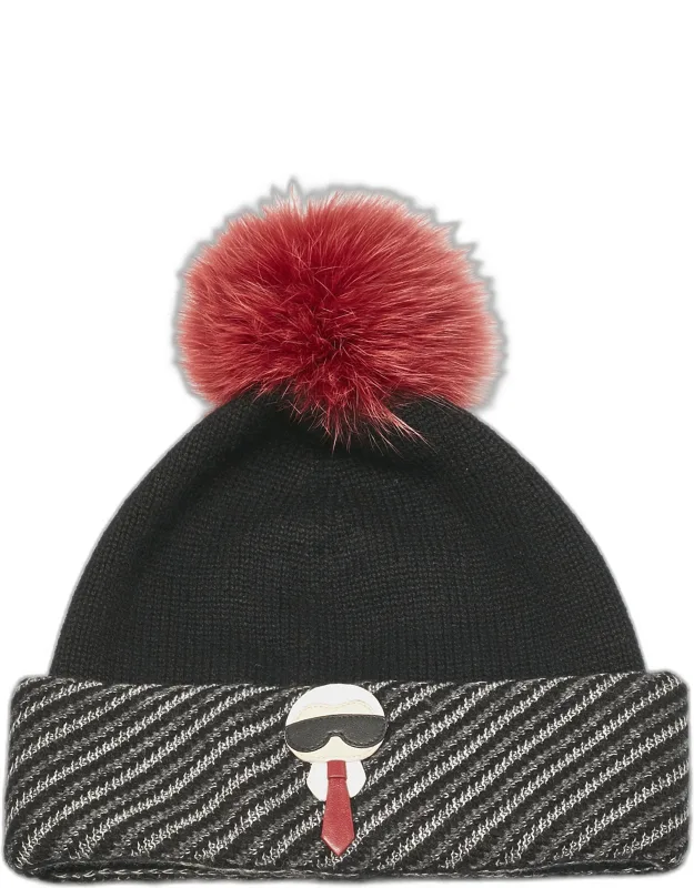 Cashmere Pom Pom Beanie