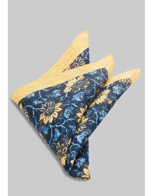 Floral Linen Pocket Square