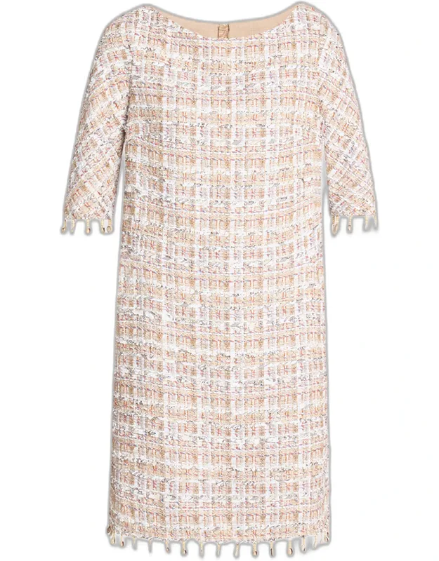 Tweed Beaded-fringe Dress