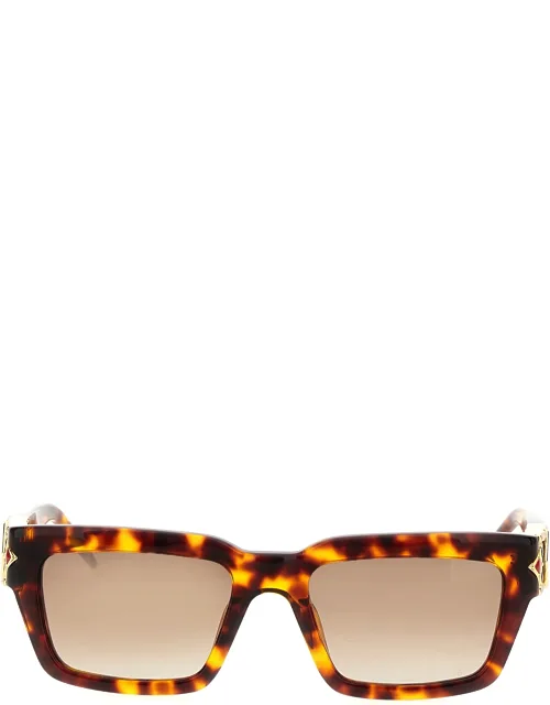 Tortoiseshell Square Metope Sunglasses