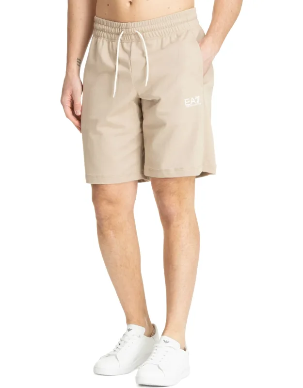 Track Shorts With Elasticised Waist And Pockets
