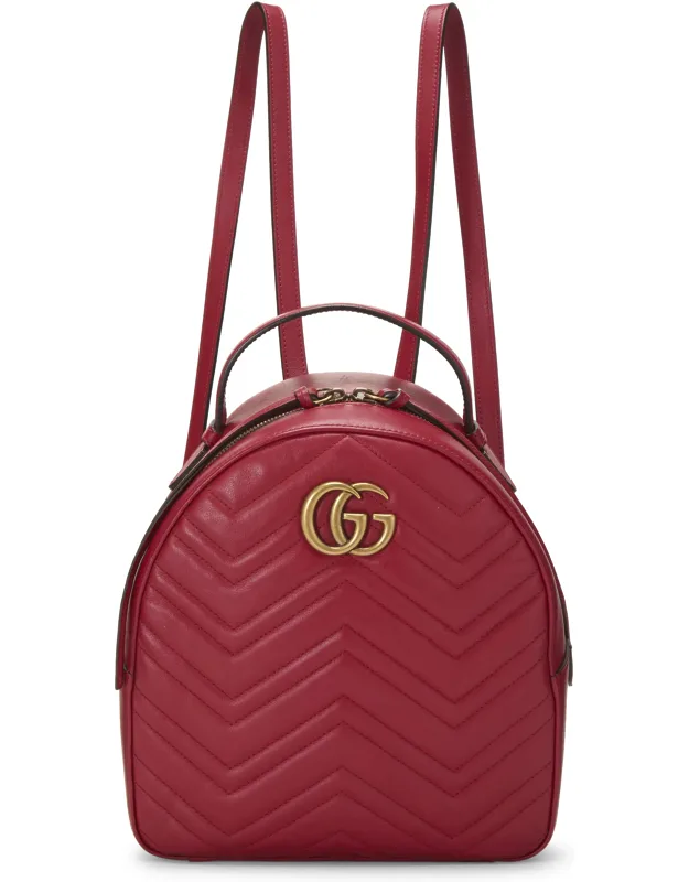 Leather Gg Marmont Backpack