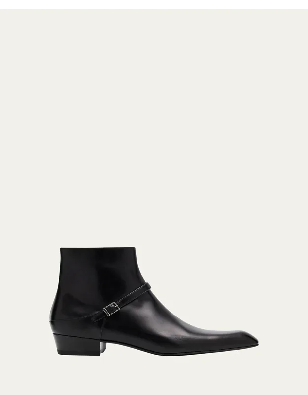 Augustin Leather Zip Ankle Boots