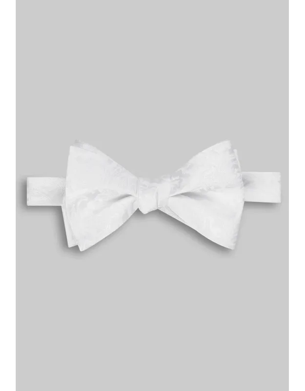 Solid Paisley Pre-tied Bow Tie
