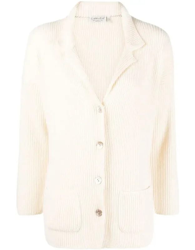 Sweater Cashmere Front Button Fastening