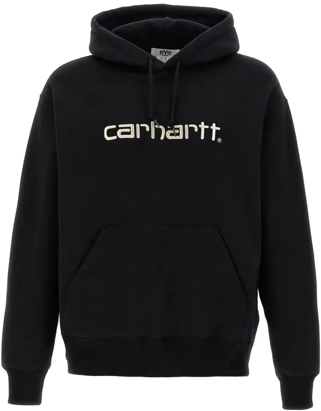 Hoodie With Front Logo Embroidery And Kangaroo Pocket