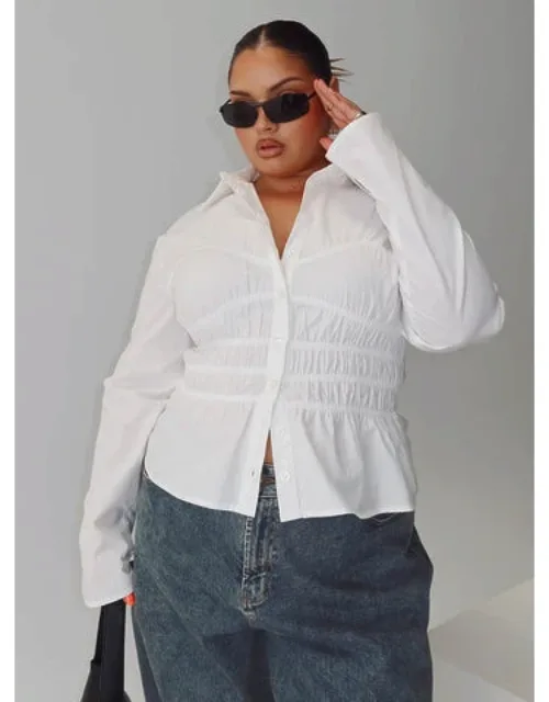 Liesel Shirred Long Sleeve Top