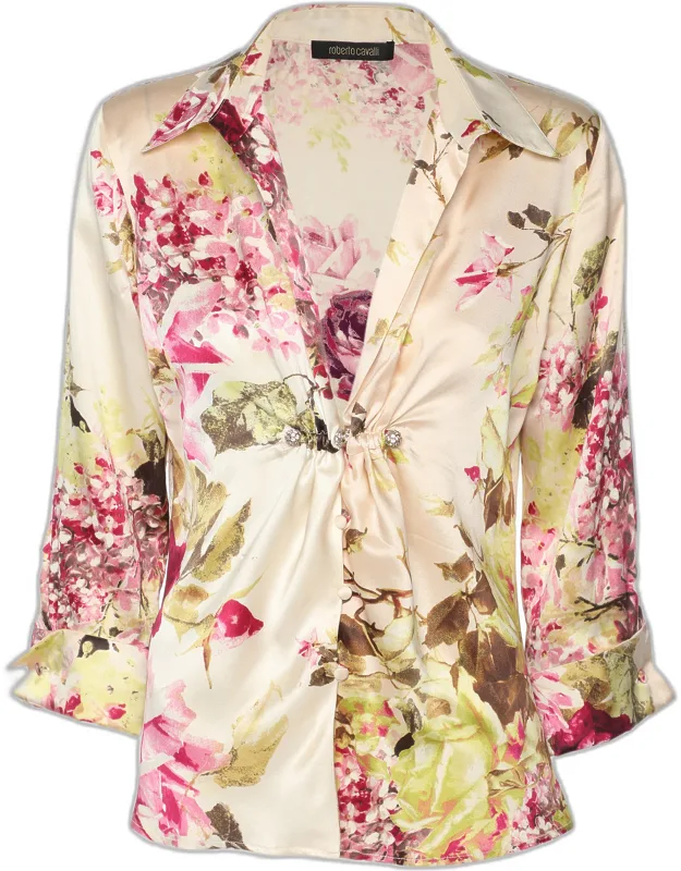 Floral Print Silk Top