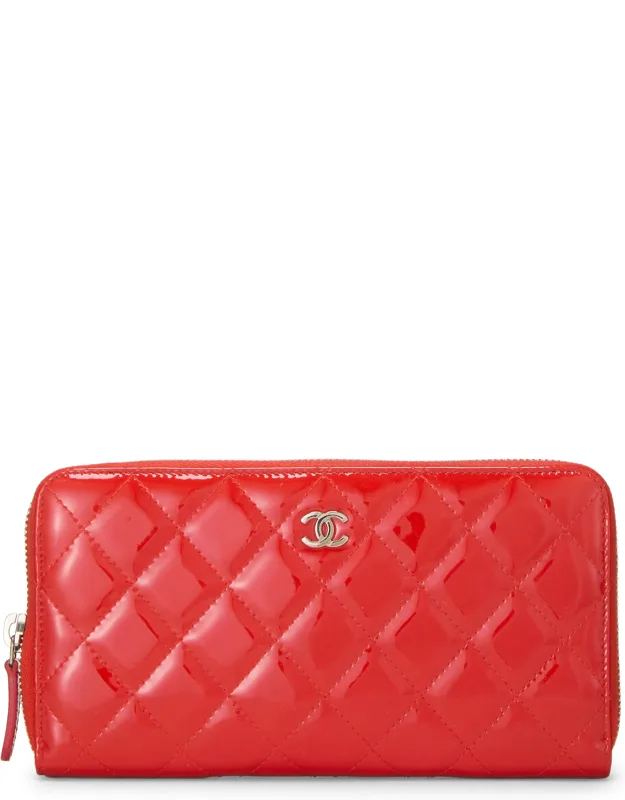 Quilted Patent Leather Wallet