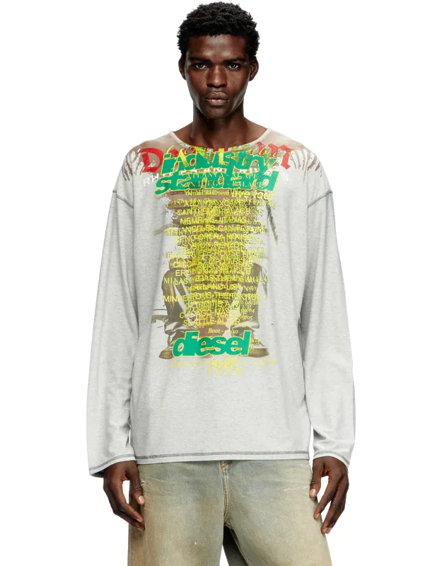 Long-sleeve T-shirt With Lyrics Print