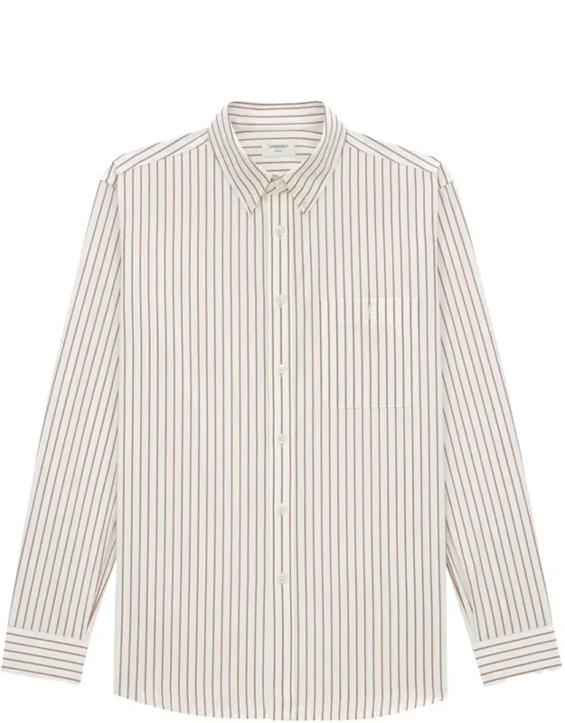 Cassandre Shirt In Striped Cotton Poplin