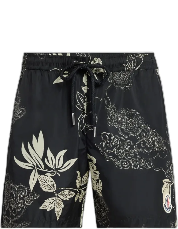 Printed Nylon Swim Shorts