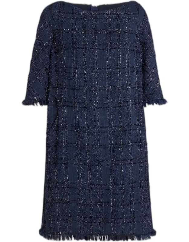 Linton Metallic Tweed Shift Dress