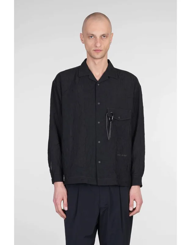 Shirt With Bowling Neck And Pressure Button Closure