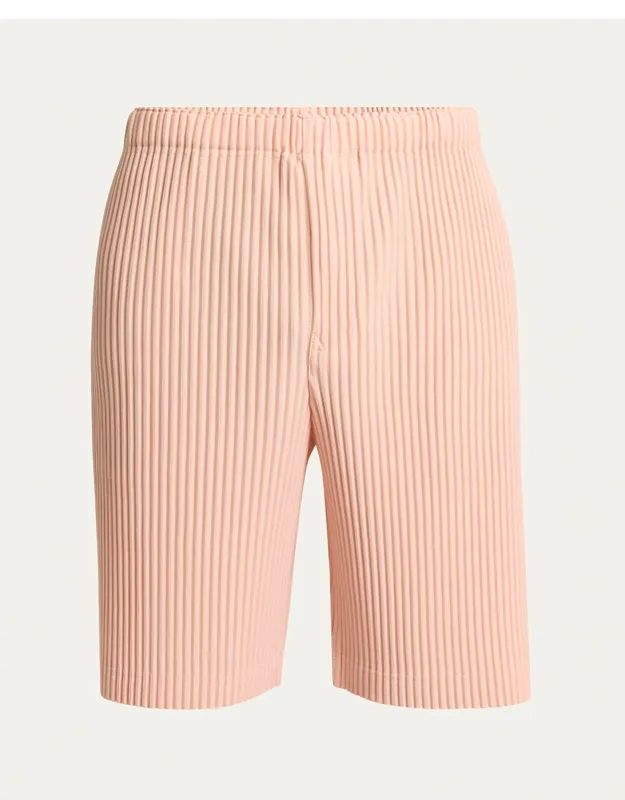 Pleated Pull-on Shorts