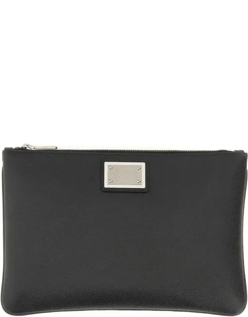 Clutch With Logo Plaque